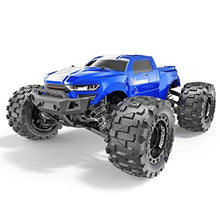 Load image into Gallery viewer, Electric Remote Control Truck with 4WD, LED Lights, 2.4GHz Radio, 2 Rechargeable Li-Ion Batteries &amp; Charger - Blue
