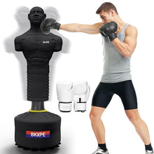 Load image into Gallery viewer, Punching Dummy, Durable Silicone Punching Bag with Large Stable Base for Adults &amp; Kids, Freestanding Training Target for Boxing, Taekwondo, MMA, Home Gym(Black-2)
