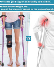 Load image into Gallery viewer, Forearm Crutches for Adults Have Elastic Crutches Padding for The Elbow+Hand Padding, Increases Walking Comfort
