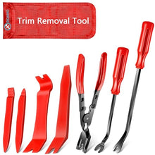 Load image into Gallery viewer, Doaho 7 Pcs Car Trim Removal Tool Kit with Non-Scratch Plastic Pry Tool and Fastener Clip Pliers for auto Safe Interior Car Panel Detachment, Dashboard, Door Clips &amp; Upholstery – Red
