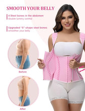 Load image into Gallery viewer, SHAPSHE Waist Trainer for Women, Tummy Control Sports Girdle, Pink-hook Strap -Xsmall
