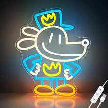 Load image into Gallery viewer, WMAT Officially Licensed Dog Man Neon Signs for Wall Decor, Based on DogMan Series LED Light Up Sign for Bedroom, Kids' Room, Game Room, Party, Perfect Birthday/Christmas Gift for Dog Man Lovers &amp; Fans
