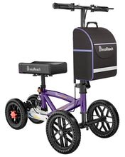 Load image into Gallery viewer, BlessReach All Terrain Foldable Knee Scooter Walker, Disc Brake Knee Walker for Foot Injuries, Compact Crutches Alternative (Purple)
