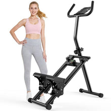 Load image into Gallery viewer, Stair Stepper for Home,Vertical Climber Step Machine with Stable Triangular Frame, 3-Level Handrail Height &amp; Resistance &amp; Pedal Adjustment,LCD Monitor, Device Holder, Smooth Motion, 300 LBS Black
