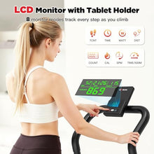 Load image into Gallery viewer, Winfita Magnetic Stair Stepper for Home, 77 LBS Peak Resistance with No Limited Adjustment, 2 Incline Levels, 12'' Extended Pedal, Folding Vertical Climber with 320 LBS Weight Capacity
