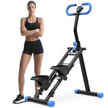 Load image into Gallery viewer, Stair Stepper for Home Gym, Foldable Vertical Climber Workout Machine, Full Body Cardio Machine with Adjustable Handles, LCD Monitor (Black)
