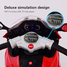 Load image into Gallery viewer, Boys Girls Electric Toy Motorcycle - Rechargeable Battery, Light-up Wheels, Great Gift for Kids (Red + Plastic + 50-99 lbs)

