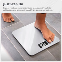 Load image into Gallery viewer, Greater Goods AccuCheck Digital Scale for Body Weight - Accurate Digital Bathroom Scale with High-Precision Sensors, Large Easy-to-Read Backlit Display, 400 lb Capacity, Auto Step-On (Gray)
