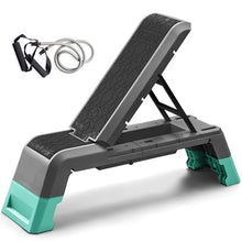 Load image into Gallery viewer, leikefitness Exercise Step Platform, Multifunctional Aerobic Deck with Cord and Adjustable Dumbbell &amp; Weight Bench, Fitness Equipment for Workout Home Gym, GM5821 (Black)
