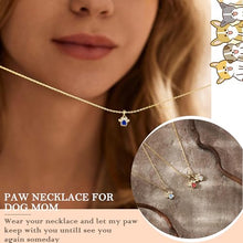 Load image into Gallery viewer, Btysun Dog Mom Gifts, Loss of Dog Sympathy Gift Best Gifts for Dogs Lovers Christmas Stocking Stuffers for Teens Sapphire Birthstone Necklace September Birthday Gift for Her 14k Gold Pendant Necklace
