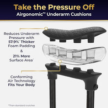 Load image into Gallery viewer, Air-Crutch Lightweight Walking Crutch, Adult Crutches for Walking with Comfortable Underarm
