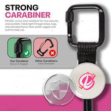 Load image into Gallery viewer, ClutchLoop Anti-Theft Phone Tether - Universal Adhesive Anchor, Retractable Steel Line and Locking Carabiner (Pinkie)
