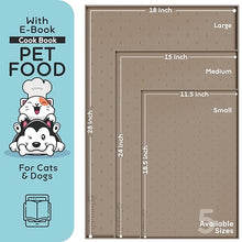 Load image into Gallery viewer, PetHappily Dog Food Mat - Raised Edges Dogs Mat for Food and Water Prevent Spill, Waterproof Cat Food Mats Protect Floors, Easy Clean Dog Bowl Mats for Food and Water, Silicone Pet Food Tray
