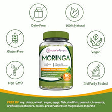 Load image into Gallery viewer, Doctor's Recipes Moringa, Complete Green Superfood, Natural Antioxidant Support, Non-GMO, 90 Vegan Caps, No Caffeine Soy Gluten
