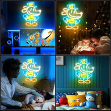 Load image into Gallery viewer, WMAT Officially Licensed Dog Man Neon Signs for Wall Decor, Based on DogMan Series LED Light Up Sign for Bedroom, Kids' Room, Game Room, Party, Perfect Birthday/Christmas Gift for Dog Man Lovers &amp; Fans
