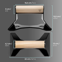 Load image into Gallery viewer, PULLUP &amp; DIP Parallettes - Push Up Handles with Ergonomic Wooden Handles &amp; Heavy-Duty Steel - Non-slip Parallettes Bars for Strength Training and Calisthenics - Press Up Handles for Push Ups
