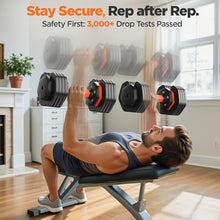 Load image into Gallery viewer, Adjustable Dumbbells Set 25LB, Weights Dumbbells Set 5/10/15/20/25lbs, dumbbell set 2 (25, Pounds)
