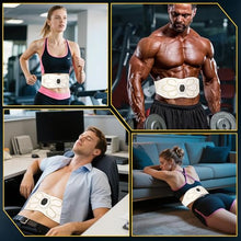 Load image into Gallery viewer, abs Stimulator Abdominal Massager with Heat &amp; Redlight &amp; Vibration &amp; Electric Muscle Stimulator, Tactical x abs Toner Belt for Belly Fat Burning Stomach Cellulite, Lower Back Massagr for Pain Relief
