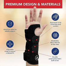 Load image into Gallery viewer, Doctor Developed Carpal Tunnel Wrist Brace for Night Support - Wrist Brace for Carpal Tunnel with Wrist Splint - Sleep Brace for Sprained Wrist - F.D.A Medical Device &amp; Handbook (Right Hand)
