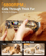 Load image into Gallery viewer, Dog Clippers for Grooming, Dog Grooming Kit for Heavy Thick Hair, Low Noise Cordless Pet Hair Trimmer with Stainless Steel Blade, Professional Rechargeable Hair Trimmer for Dogs and Cats L-Sliver
