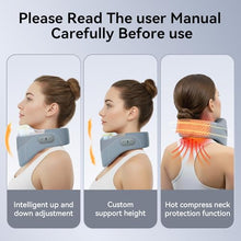 Load image into Gallery viewer, Yunari Cordless Neck Brace for Cervical Spine Posture Correction and Support, Patented Traction Device with Intelligent Adjust and Hot Compress, Neck Brace for Men and Women, （Gray, Medium）
