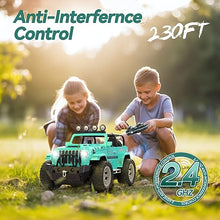 Load image into Gallery viewer, DEERC Remote Control Car with Fog Mist &amp; Music, 1:16 Remote Control Truck for Boys
