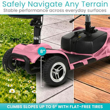 Load image into Gallery viewer, Vive 4 Wheel Mobility Scooter - Electric Powered Wheelchair Device - Compact Heavy Duty Mobile for Travel, Adults, Elderly - Long Range Power Extended Battery with Charger Included (Limited Edition)
