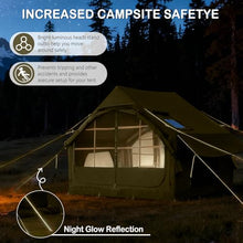 Load image into Gallery viewer, Blow Up Tent with Skylight and Stove Jack,4-6 Person Inflatable Camping Hot Tent with Pump,Easy Setup Family Camping Tent 4 Season Waterproof Outdoor Tents,Green
