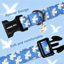 Load image into Gallery viewer, ARING PET Peace Dove Dog Collar, Cute Blue White Bird of Peace Pigeon Pet Collars for Puppy Small Medium Large Boy Girl Dogs-S, for Daily Outdoor Walking Training

