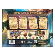 Load image into Gallery viewer, Do or Drink Wizards Tavern Strategy Drinking Card Game for Adults 21+ – Chaotic Fantasy Party Game with Spells, Dice &amp; Coasters | 2–8 Players, 170 Cards, Fun Party D&amp;D Themed Game for Hangouts

