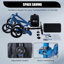Load image into Gallery viewer, LCJ Knee Scooter Knee Walker Leg Scooter for Adults for Foot Surgery Lightweight Knee Roller Broken Foot Scooter for Adult with Braking System Blue
