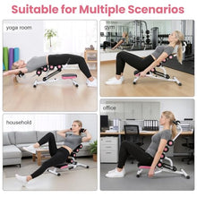 Load image into Gallery viewer, Mini Inversion Table, Adjustable Back Stretcher Table for Pain Relief, Foam Roller, 350 Lbs Load Capacity Home Gym Ergonomic Lumbar Decompression Tables Improve Posture &amp; Spinal Health Pink Black
