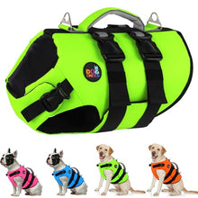 Load image into Gallery viewer, Dogcheer Dog Harness Life Jacket, High Buoyancy Neoprene Dog Life Vest for Swimming Boating, Adjustable Puppy Swim Vest Reflective Pet Float Vest for Small Medium Large Dogs - Green, S
