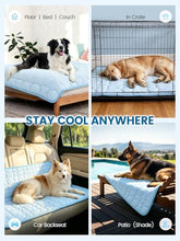 Load image into Gallery viewer, Mora Pets Dog Cooling Mat Pet Cooling Pad for Dogs &amp; Cats Q-Max>0.5, Breathable Washable Self Cool Dog Mat for Indoor Floors, Crate, Sofa &amp; Outdoor Use, Non Gel Summer Ice Silk Cold Pad Small 28x22
