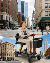 Load image into Gallery viewer, Ecomobi Light Weight Mobility Scooter for Seniors &amp; Adults, 12–30 Mile Range, Foldable Airline Approved Portable 4 Wheel Motorized Scooter with Removable Lithium Battery, 300 lb Capacity, Ultra Red
