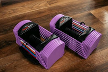 Load image into Gallery viewer, PowerBlock Sport 24 Adjustable Dumbbells, Sold in Pairs, 3-24 lb. Dumbbells, Durable Steel Build, Innovative At Home Workout Equipment, All-in-One Exercise Product, Strength Training, Lavender
