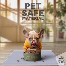 Load image into Gallery viewer, Dog Food Mat - 28x18 Raised Edges Dogs Mat for Food and Water Prevent Spill, Waterproof Cat Food Mats Protect Floors, Easy Clean Dog Bowl Mats for Food and Water, Silicone Pet Feeding Placemats
