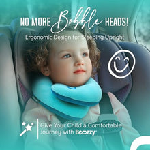 Load image into Gallery viewer, BCOZZY Kids Travel Neck Pillow (3-7 Y/O)- Patented Soft Toddler Pillow for Head &amp; Chin Support in Car Seat, Airplane, and Road Trip Sleeping. Adjustable Size. Fully Washable. Carry Bag. Small, Hearts
