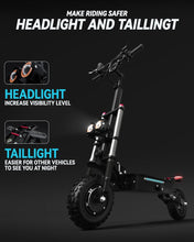 Load image into Gallery viewer, Electric Scooter, 5600W Dual Motor Max Speed 50MPH, 60V33AH Lithium Battery 60Miles Range, 11&quot; Vacuum Off-Road Tire
