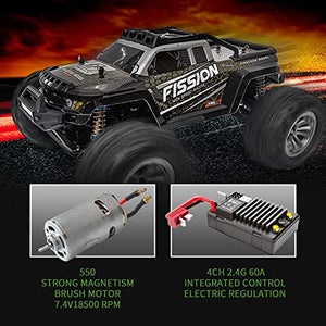 1:10 Scale 40+km/h High Speed Remote Control Car, 4x4 Large Electric Off Road RC Cars, Fast 2.4GHz All Terrain Toy Truck