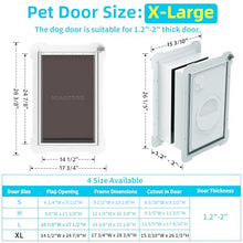 Load image into Gallery viewer, 3-Flap Never Rust Extra Large Dog Door for Doors with Sliding Lock Panel
