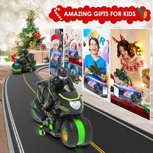 Load image into Gallery viewer, Remote Control Motorcycle for Boys 4-7, 2026 New RC Dirt Bike Toys with RGB Color-Changing Wheels &amp; Exclusive Sideways Glide
