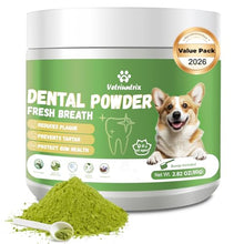 Load image into Gallery viewer, Vetriuntrix Dog Teeth Cleaning Powder, Dog Dental Powder for Tartar Remove &amp; Plaque Off, Fresh Breath for Dogs with Natural Plants Extracts and Postbiotics, 80.1g
