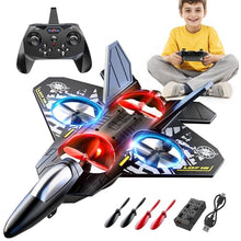 Load image into Gallery viewer, MSKOLER Foam Remote Control Airplane for Kids , RC Jet with Colorful Lights (Gray)
