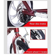 Load image into Gallery viewer, Generic 16in Adult Tricycle High-Carbon Steel Three Wheel Cruiser Bike with Rear Seat &amp; Large Basket

