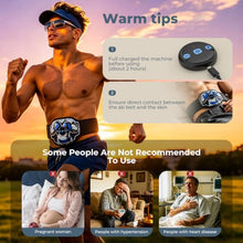 Load image into Gallery viewer, 3 in 1 Wireless Tens Unit Muscle Stimulator for Pain Relief Therapy,Electronic Ab Stimulator Muscle Toner, ABS Belt Home Gym Workout Machine for Abdomen
