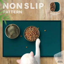 Load image into Gallery viewer, Dog Food Mat - 28x18 Raised Edges Dogs Mat for Food and Water Prevent Spill, Waterproof Cat Food Mats Protect Floors, Easy Clean Dog Bowl Mats for Food and Water, Silicone Pet Feeding Placemats
