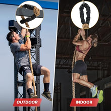 Load image into Gallery viewer, Climbing Rope Gym Workout - 50FT 1.5 Inch Heavy Duty Jute Thick Ropes for Adults Strength Training Outdoor Tree Swing Indoor Home Fitness Exercise
