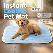 Load image into Gallery viewer, ZiTour Dog Cooling Mat, Chill Soothing Fabric to Rapid Cooling, Portable Washable Kennel Bed for Summer Active Dog (Blue, 24“x18)
