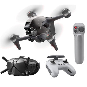 Combo Drone with Remote Control and V2 Goggles (Renewed) Bundle with DJI FPV Motion Controller